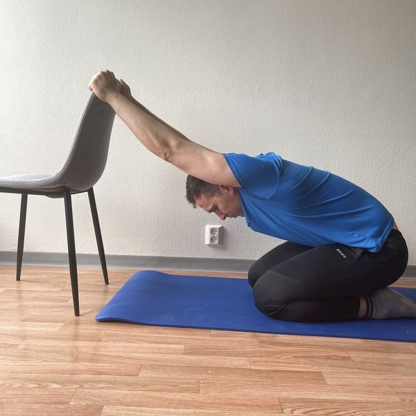 upper chest stretch with chair