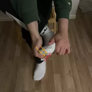 PNF contract-relax stretching technique for tibialis posterior
