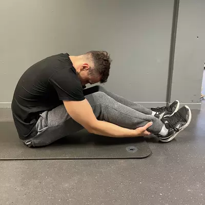 seated forward fold stretch