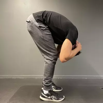 standing forward fold stretch