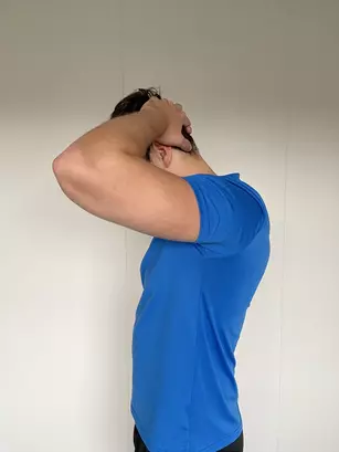 neck flexion for trapezius