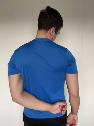 neck rotation with hand behind back