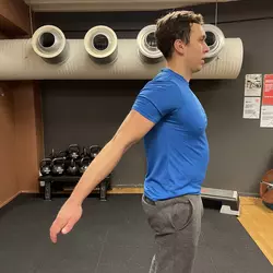 dynamic standing biceps stretch